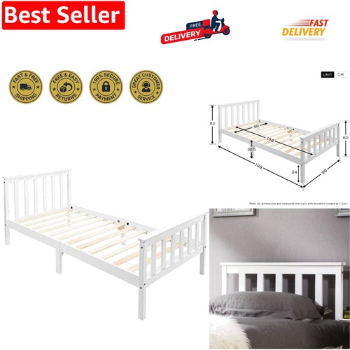 Bed wooden frame - wooden, solid