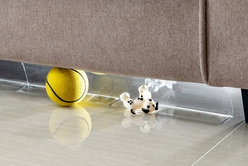 Transparent under couch - under,