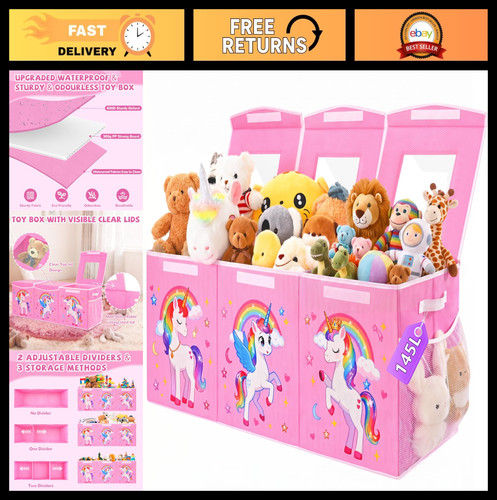 Large collapsible toy box - large,