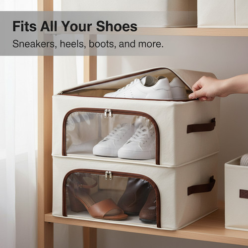 Fabric storage box for shoes - box,